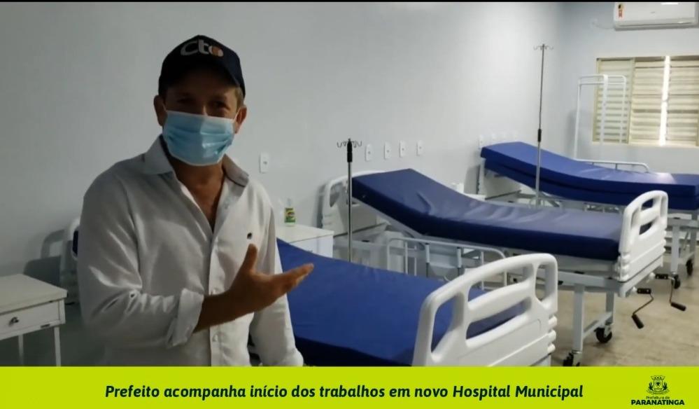 Prefeito de Paranatinga Marquinhos acompanhou o início das atividades no novo Hospital Municipal