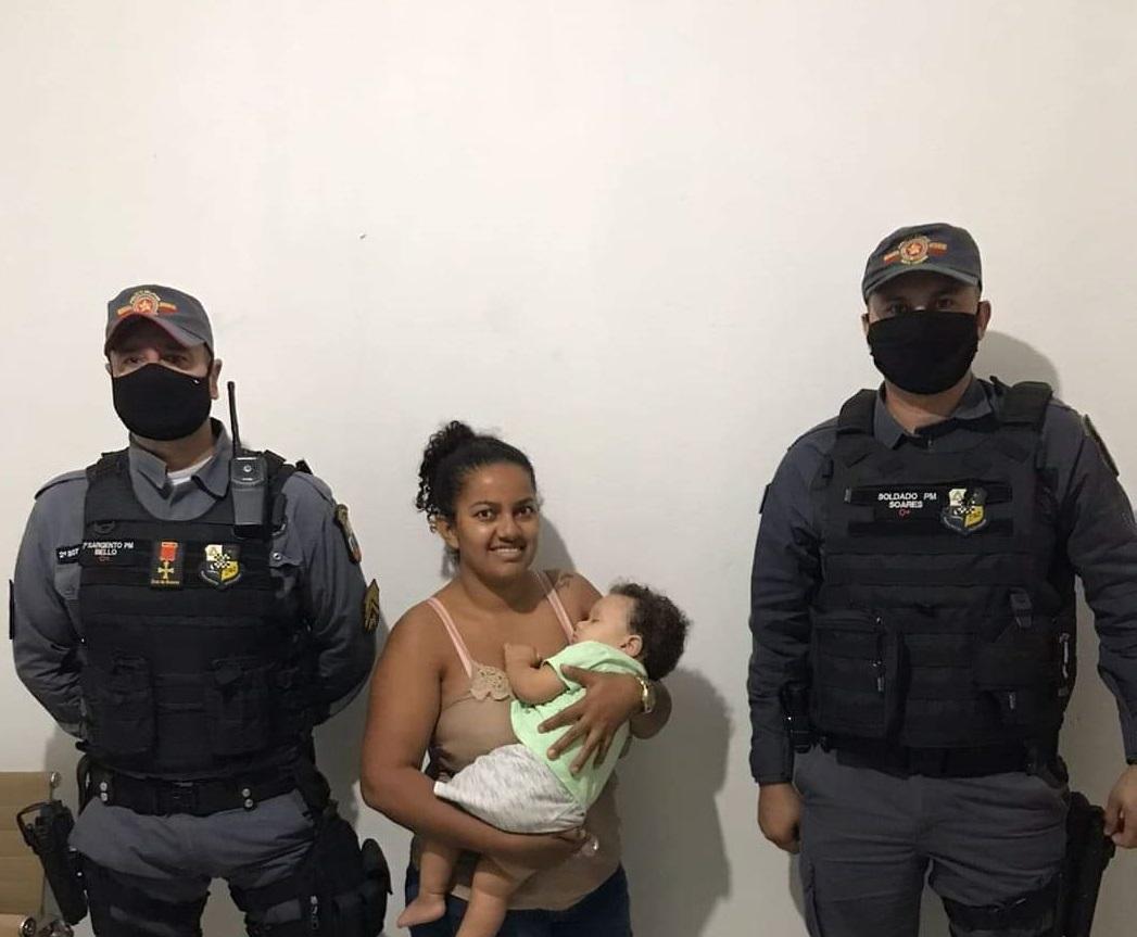 Policiais Militares de Paranatinga ajudam família a salvar vida de um bebê de 10 meses.