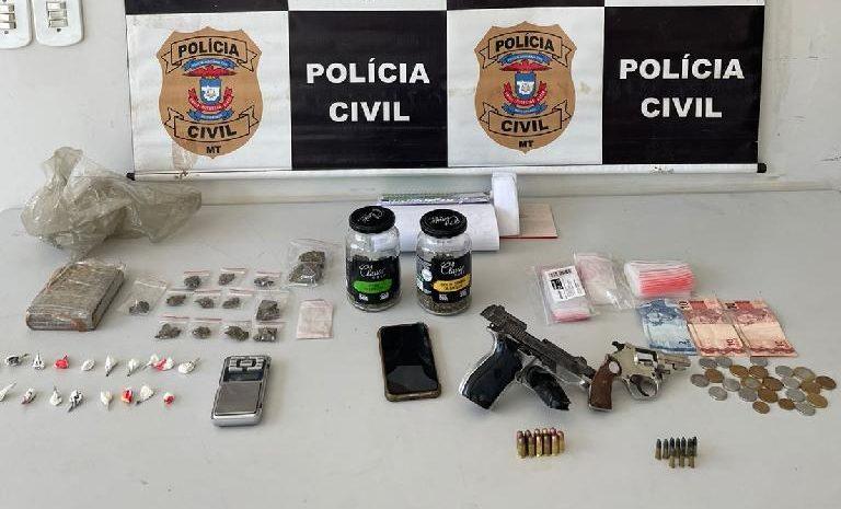 Adolescente é apreendido com armas e drogas durante cumprimento de mandado em Primavera do Leste