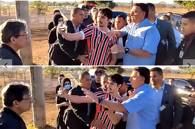 Bolsonaro é chamado de 'tchutchuca do centrão' e se envolve em confusão