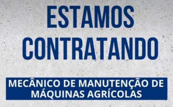 Vaga para Mecânico de Manutenção Agrícola
