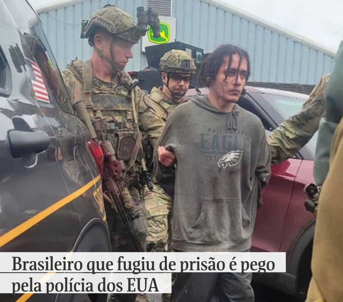 Vídeo; Brasileiro foragido nos EUA é capturado pela polícia