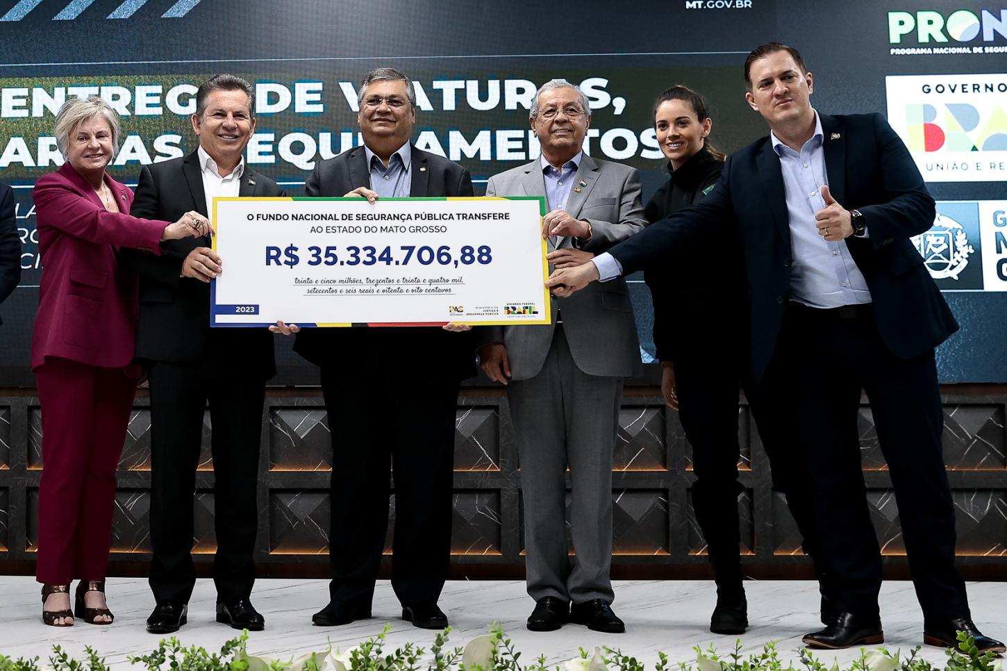 Governador e ministro da Justiça assinam parceria para investimentos de R$ 87,6 milhões na Segurança Pública de MT