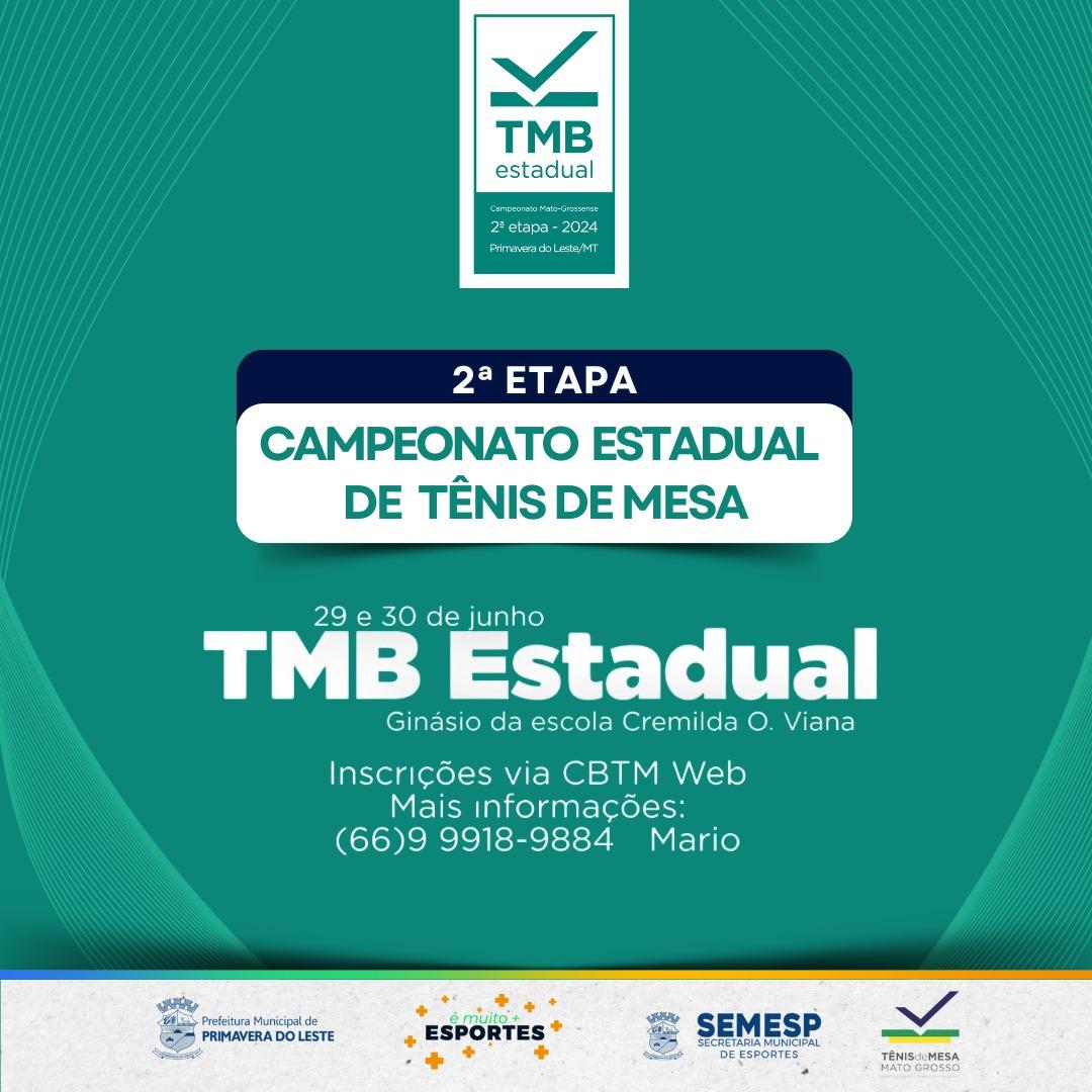 Primavera do Leste recebe a 2ª Etapa do Campeonato Estadual de Tênis de Mesa