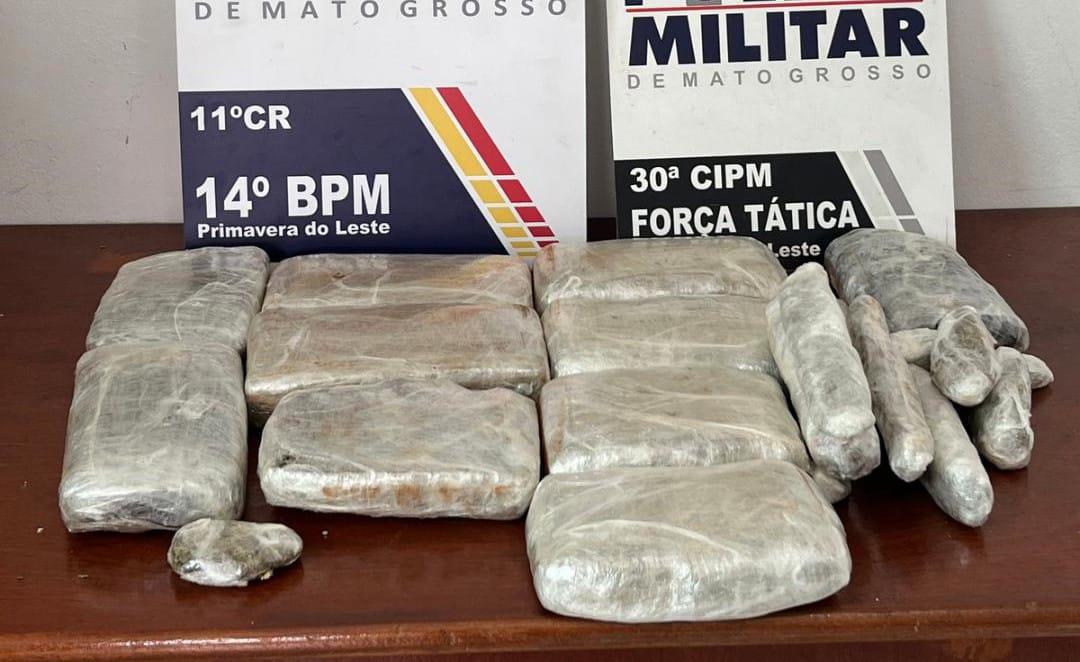 Polícia Militar prende homem com 8 quilos de maconha em Primavera do Leste