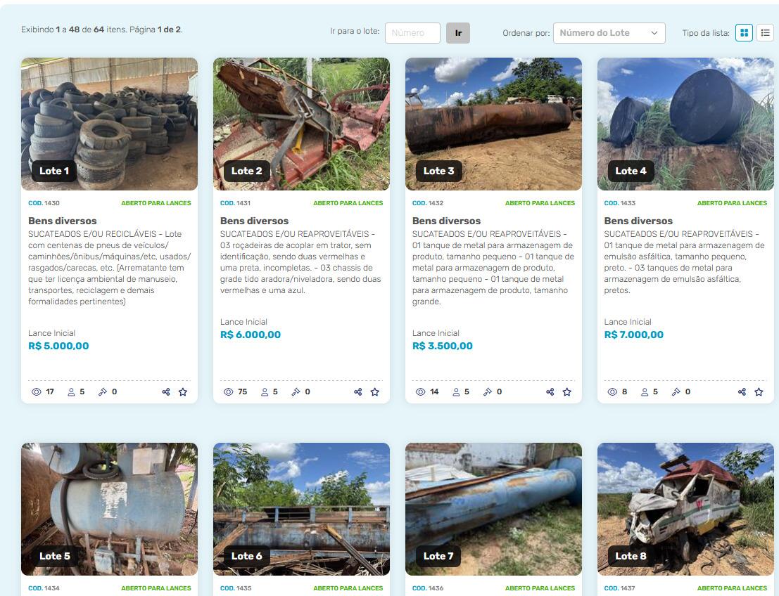 Prefeitura de Paranatinga realiza leilão de bens móveis no dia 5 de março