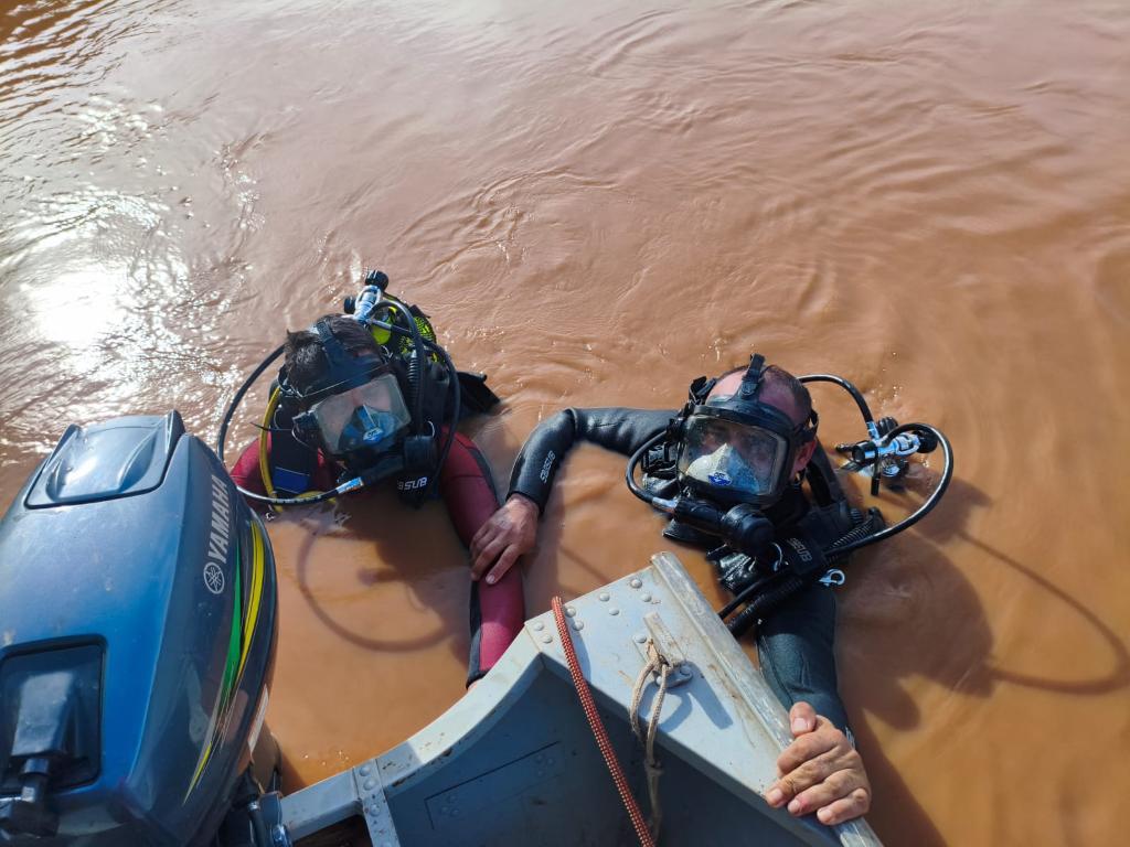 Bombeiros localizam corpo de vítima de afogamento após dois dias de buscas