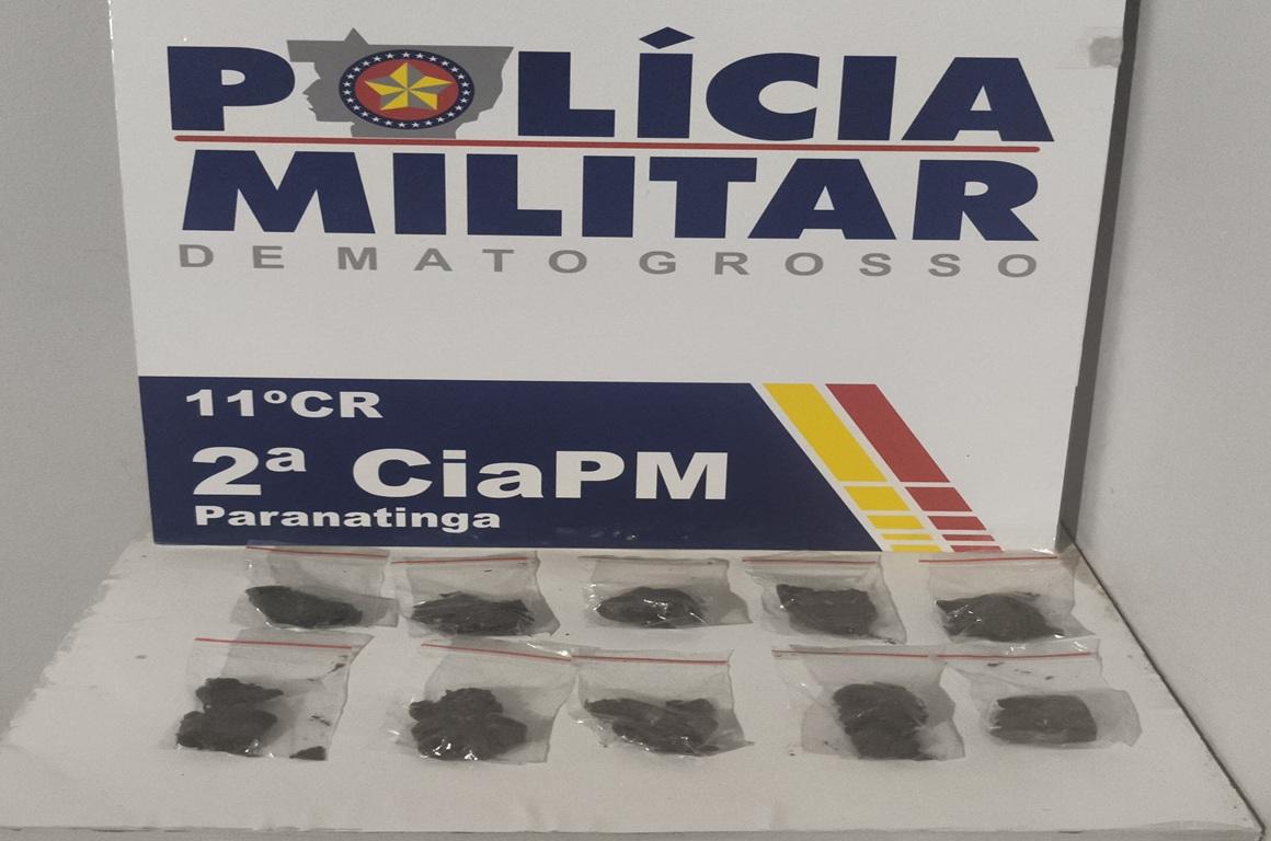 Paranatinga; Menor é preso pela PM por tráfico de drogas no bairro Concórdia nesta quarta-feira (25)