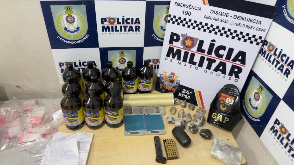 Polícia Militar prende suspeito por tráfico de drogas no bairro Pedra 90