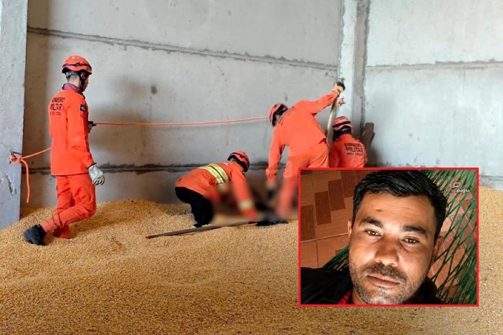 Homem morre soterrado por carga de milho durante descarregamento