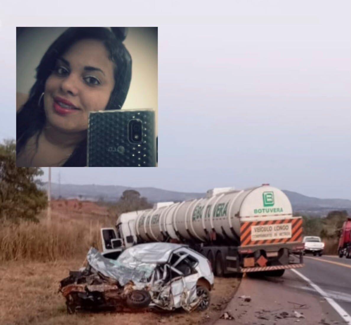 Motorista de Poxoréu morre após colisão entre carro e carreta-tanque na MT-130, sentido Rondonópolis