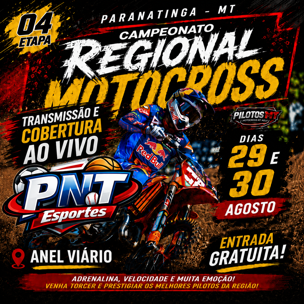Paranatinga; Dias 29 e 30 acontece a 4ª etapa do Regional de Motocross
