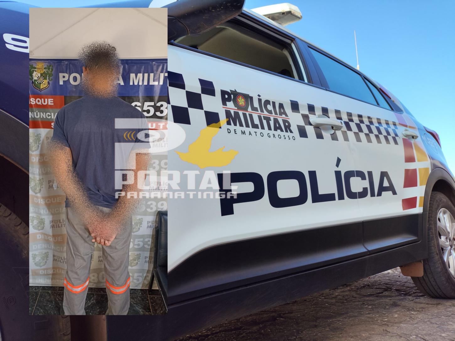 Paranatinga; Homem de 32 anos é preso pela PM no Centro