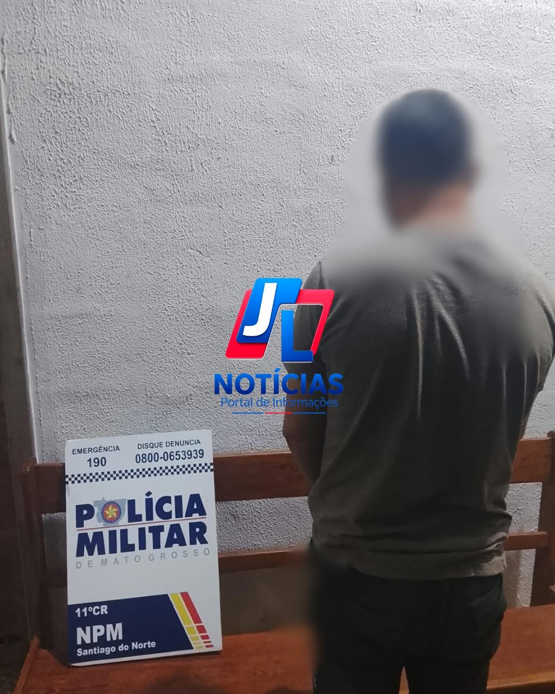 Paranatinga; Homem de 33 anos é preso após colocar fogo em bar na região de Santiago do Norte