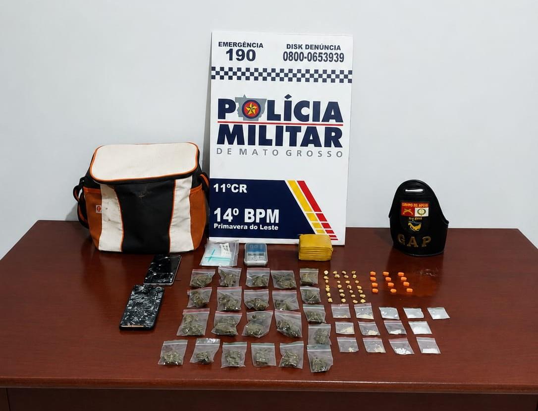 Primavera do Leste; Dois jovens são presos pela equipe do GAP após suspeita de tráfico de drogas