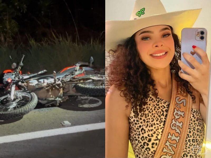 São José do Rio Claro; Ex-rainha de rodeio morre após moto bater em anta