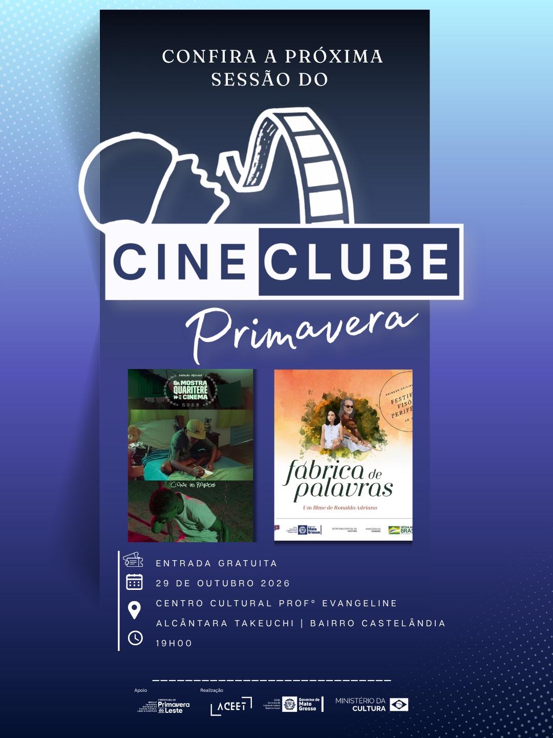 Cineclube Primavera exibe filmes de Mato Grosso nesta quinta em Primavera do Leste