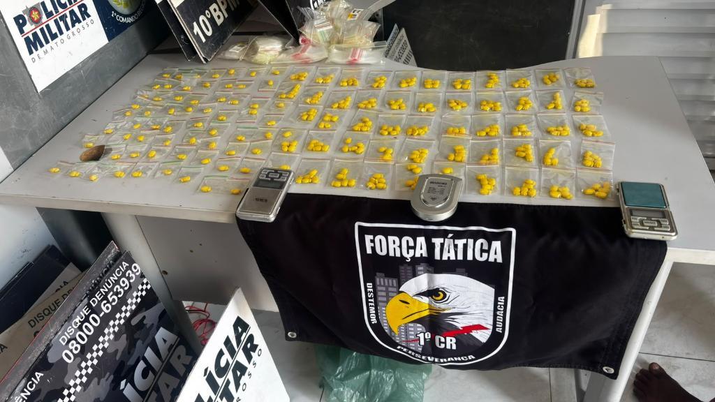Cuiabá; Força Tática prende homem com 321 comprimidos de ecstasy