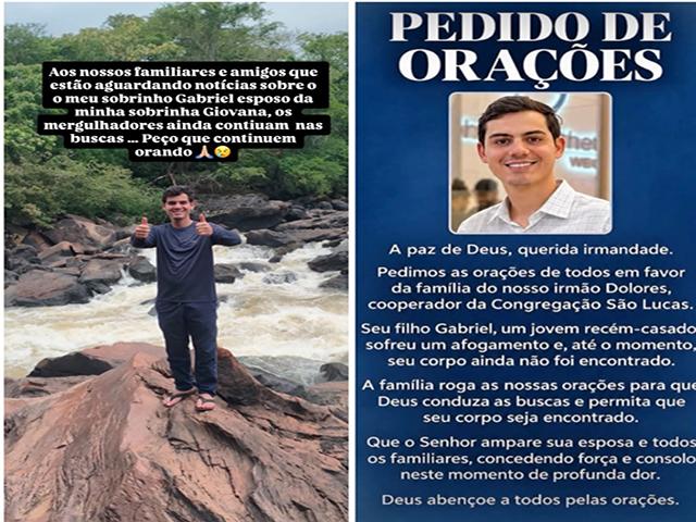 Jovem desaparece após se afogar durante passeio com família em rio de MT