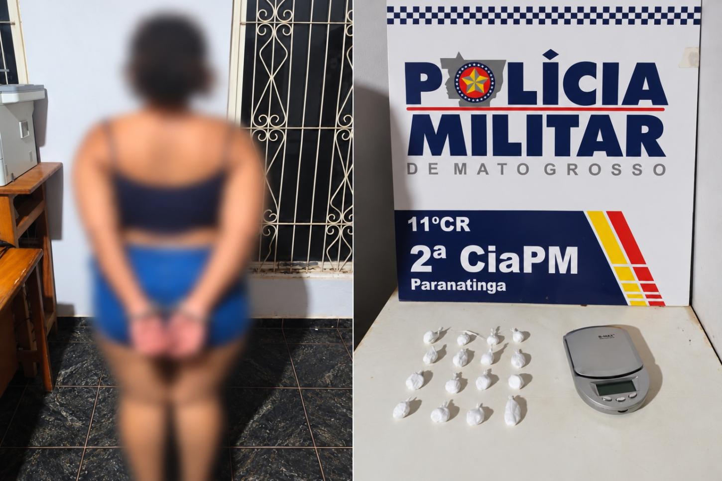 Paranatinga; Polícia Militar faz apreensão de drogas no bairro Concórdia