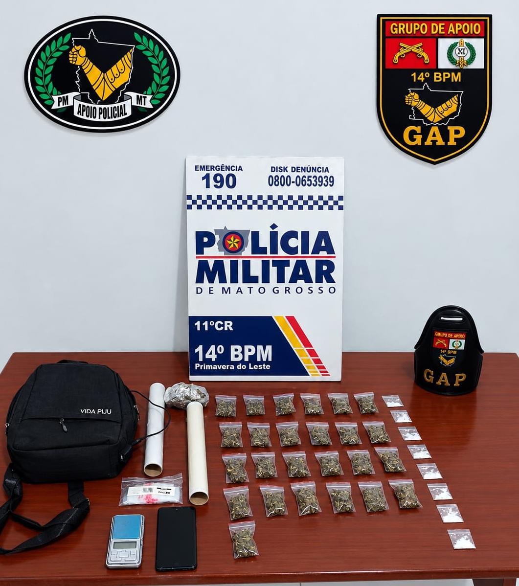 Primavera do Leste; Homem é preso com maconha e cocaína em casa no Buritis Universitário