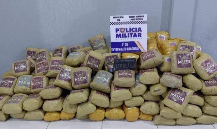 Alto Araguaia; Polícia Militar apreende super maconha escondida em carga de milho