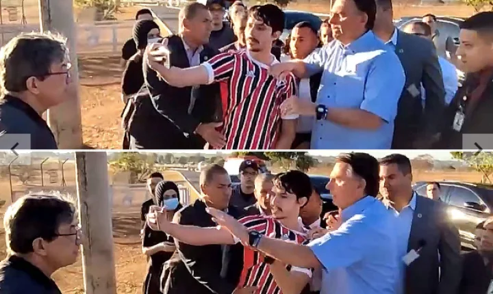 Bolsonaro é chamado de 'tchutchuca do centrão' e se envolve em confusão