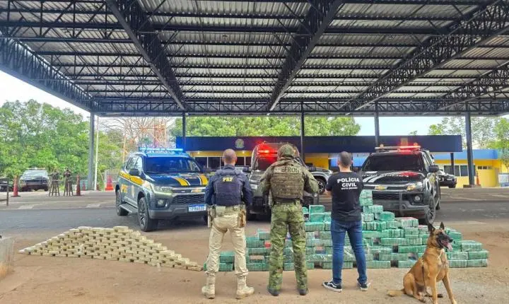 BR-364; Forças de segurança apreendem 550 quilos de cocaína e causam R$ 9,9 milhões de prejuízo às facções