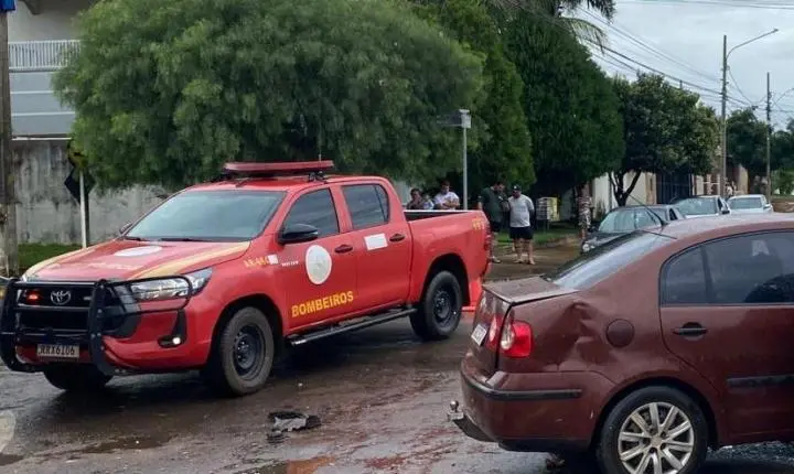 Campo Verde; Corpo de Bombeiros presta atendimento pré-hospitalar a vítima de acidente de trânsito