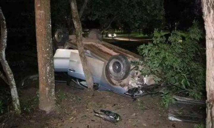 Casal discute; homem puxa freio de mão e veículo capota em MT