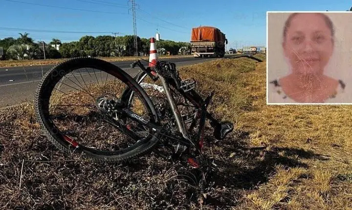 Ciclista é atropelada por caminhonete em rodovia e morre