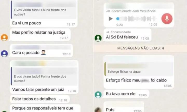 Conversas entre colegas de curso de bombeiros citam que aluno levou ‘caldo’ antes de morrer em rio de MT