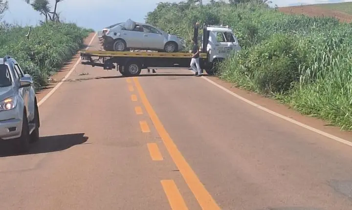 Dom Aquino; Capotamento é registrado na MT-344 neste sábado