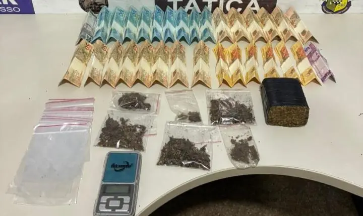Força Tática prende suspeito por tráfico de drogas durante patrulhamento em Rondonópolis