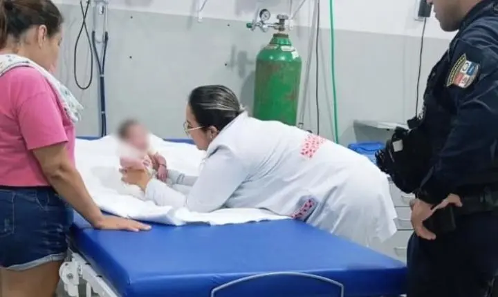 Gaúcha do Norte; Policiais Militares salvam recém nascido de 12 dias após engasgo 