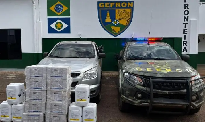 Gefron apreende carga ilegal de agrotóxico boliviano no Brasil avaliada em R$ 100 mil