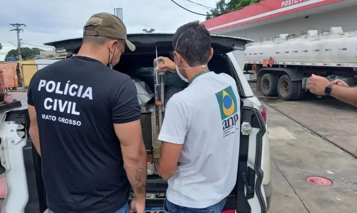 Gerente de posto é preso suspeito de comercializar gasolina com 70% de etanol na composição em Várzea Grande