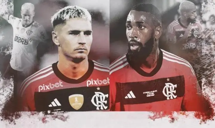 Gerson e Varela brigam em treino do Flamengo