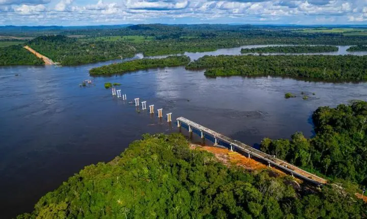 Obra da maior ponte de Mato Grosso atinge 43,91% de execução; veja fotos