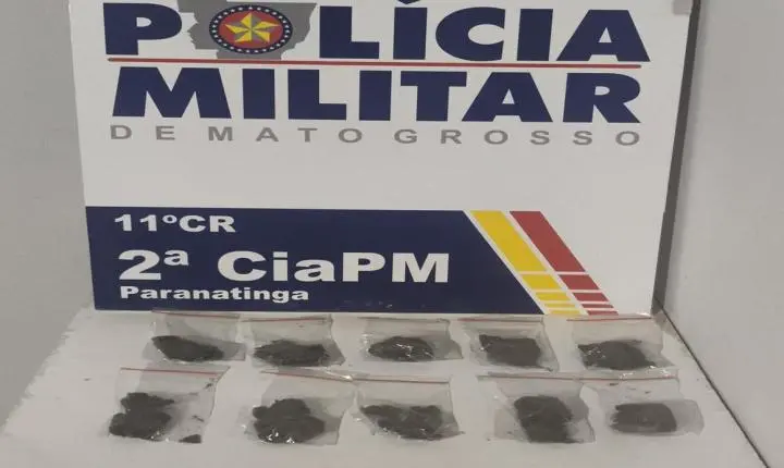 Paranatinga; Menor é preso pela PM por tráfico de drogas no bairro Concórdia nesta quarta-feira (25)