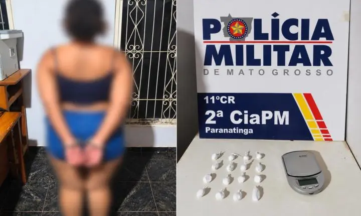 Paranatinga; Polícia Militar faz apreensão de drogas no bairro Concórdia