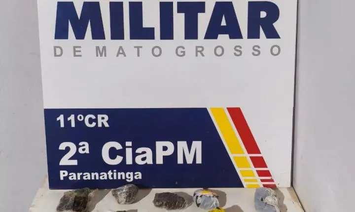 Paranatinga; Suspeito é preso pela Polícia Militar no Centro por tráfico de drogas