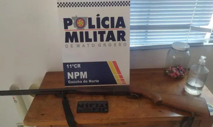 PM prende homem após ameaça, feminicídio e porte irregular de arma de fogo em Gaúcha do Norte