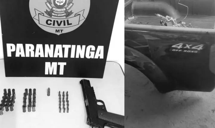 Polícia Civil de Paranatinga encontra caminhonete desmanchada e prende dono de oficina no Centro do município