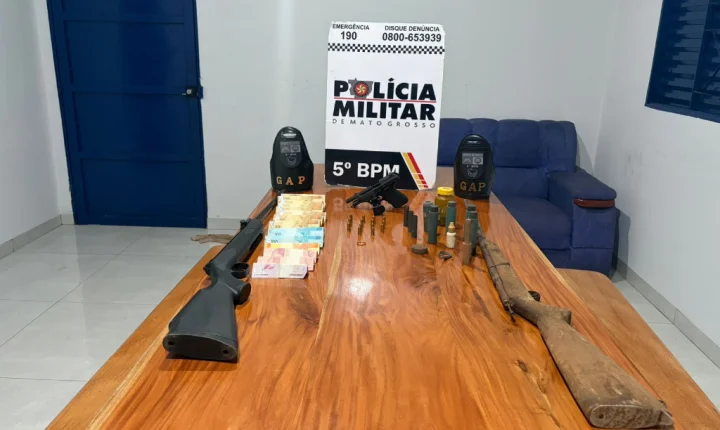 Polícia Militar prende homem por porte ilegal de arma de fogo em Pedra Preta