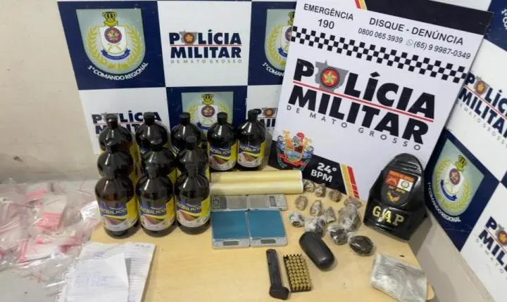 Polícia Militar prende suspeito por tráfico de drogas no bairro Pedra 90