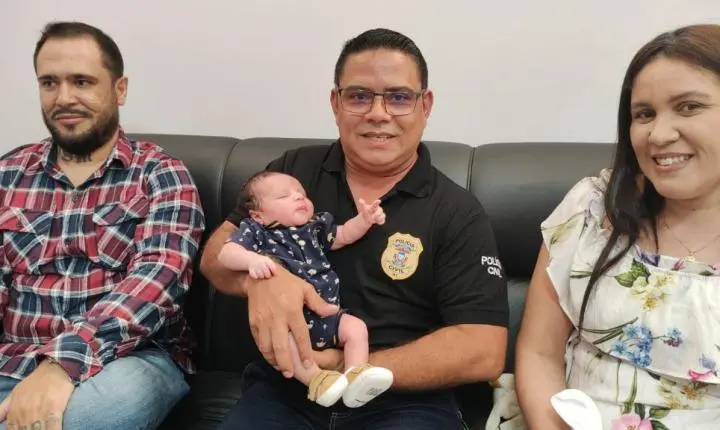 Policial civil salva recém-nascido levado a delegacia sem respirar
