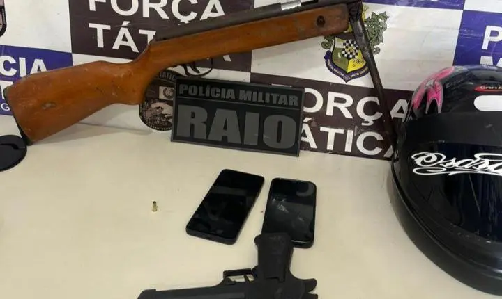 Suspeitos por diversos roubos são presos pela Polícia Militar em Rondonópolis