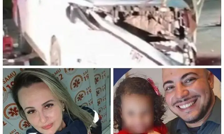 Técnica de enfermagem e motorista morrem em acidente entre ambulância e carreta