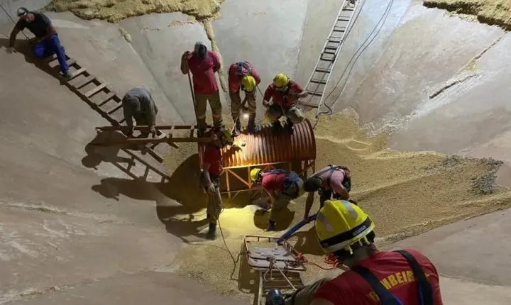 Trabalhador de fazenda morre soterrado durante manutenção em silo de soja em MT